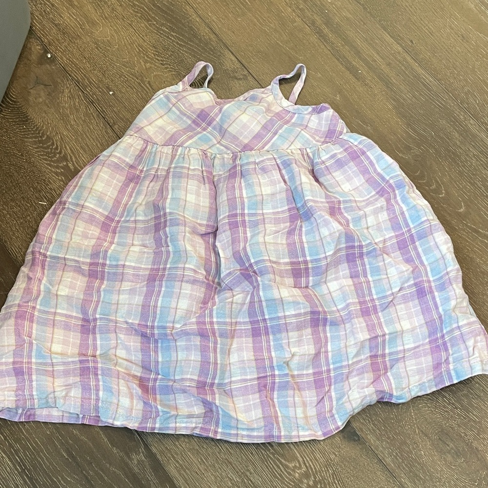 Old Navy Kids Plaid Dress - Purple and Pink